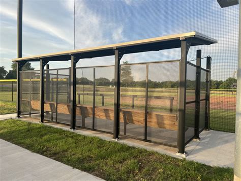 baseball at dugout a square metal box with 2 artow|gameshade baseball dugouts.